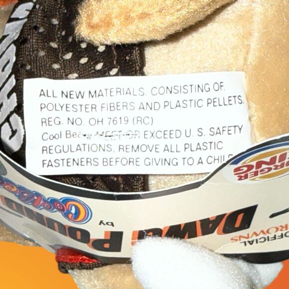 Vintage Cleveland Browns Burger King Dawg Pound 1999 Plush Beanie Dog With Tags - Picture 4 of 7